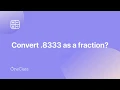 8333 as a fraction