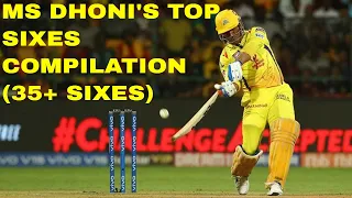 ms dhonis top sixes compilation 35 sixes 