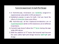 Factorial Experiment vs Split Plot Design Key Differences