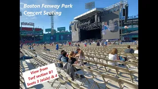 Seat View from Turf Section B1 Fenway Park concert seating