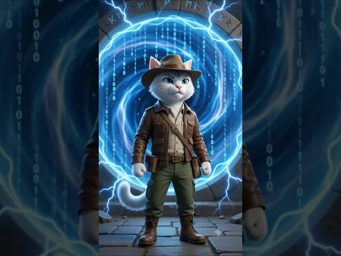The Cat Who Traveled Through Time  part 1🥰🥰#ai #cat #cartoon #travel #shortvideo #shorts #beautiful