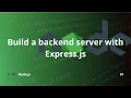 Build a backend server with Express js