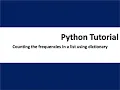 Counting the frequencies in a list using dictionary in python