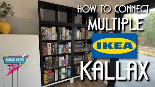 How to connect two Ikea Kallax shelves together without drilling or glue