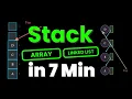Stack Implementation using Array Linked List Data Structures Algorithm Tutorials 7 Min