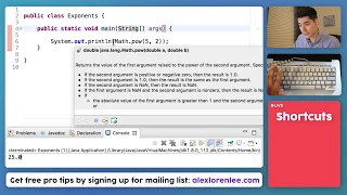 Math pow Java Exponents Tutorial