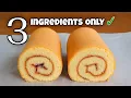 Easy Swiss Roll Cake Roll Only 3 Ingredients Simple Swiss Roll Recipe