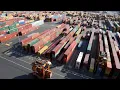 Port Trucking - Picking up a container