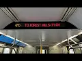 BMT Subway R160A-1 M Local Train Ride from Metropolitan Ave to Forest Hills-71st Ave via 53rd St