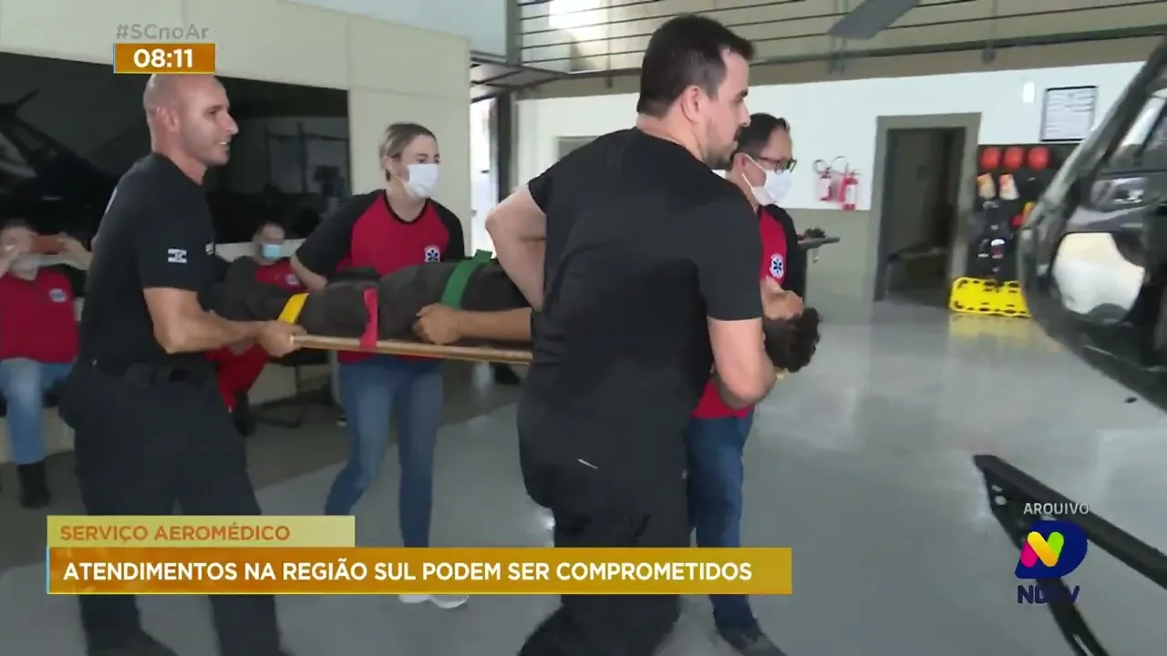 Atendimentos do serviço aeromédico da região Sul de SC podem ficar comprometidos