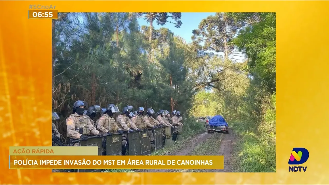 Ação rápida: polícia impede invasão do MST em área rural de Canoinhas