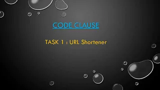 codeclause Internship URL Shortener Using Python