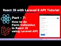 React JS with Laravel 8 API How to do Form Validation in React JS using laravel 8 API - Part 7