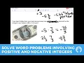 Solve Word Problems Involving Positive and Negative Integers 7th Grade Math
