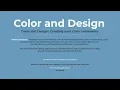 Color and Design Creating your Color Harmonies and more