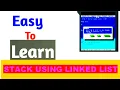 Data Structure Stack Using Linked List Part 1