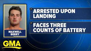 Unruly passenger duct-taped to seat after allegedly assaulting flight attendants l GMA