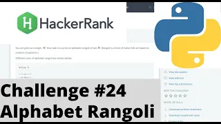 Hackerrank Python Challenge Alphabet Rangoli