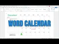 How to Insert a Fully Editable Calendar into Microsoft Word