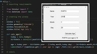 AGE CALCULATOR IN PYTHON HINDI