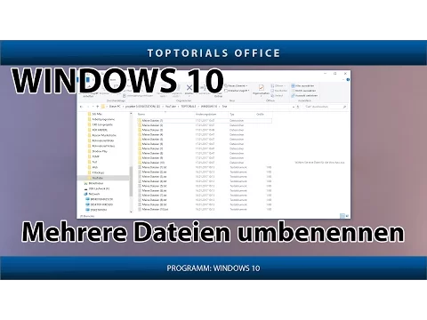 Download MP3 Mehrere Dateien / Verzeichnisse gleichzeitig umbenennen (Windows 10 Explorer)