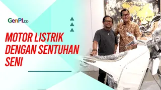 Putu Bonuz Lukis Bodi Motor Listrik Sergap 30.1 Trail E-Motorcraft