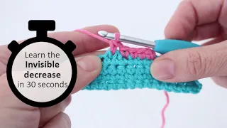 Invisible decrease dec How to decrease invisibly in crochet