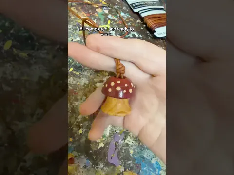 Making an upcycled mushroom necklace! #whimsical #upcycle