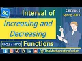 Increasing and decreasing functions in hindi urdu Calculus Lec 8C