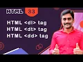 How to Create Glossary in HTML DL DT DD Tags Explained Beginner Tutorial - Episode 33
