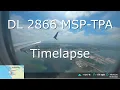 Delta 2866 Minneapolis MN to Tampa FL Timelapse