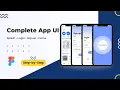 Complete App UI Design in Figma Splash Login Signup Home Screen
