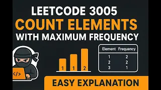 LeetCode 3005 Count Elements With Maximum Frequency Easy Explanation Java Code