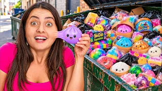 ENCONTRAMOS UNA CAJA MISTERIOSA DE DUMPLINGS SQUISHIES VIRALES EN LA BASURA!