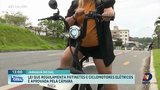 Câmara de Jaraguá do Sul aprova lei sobre ciclomotores e patinetes