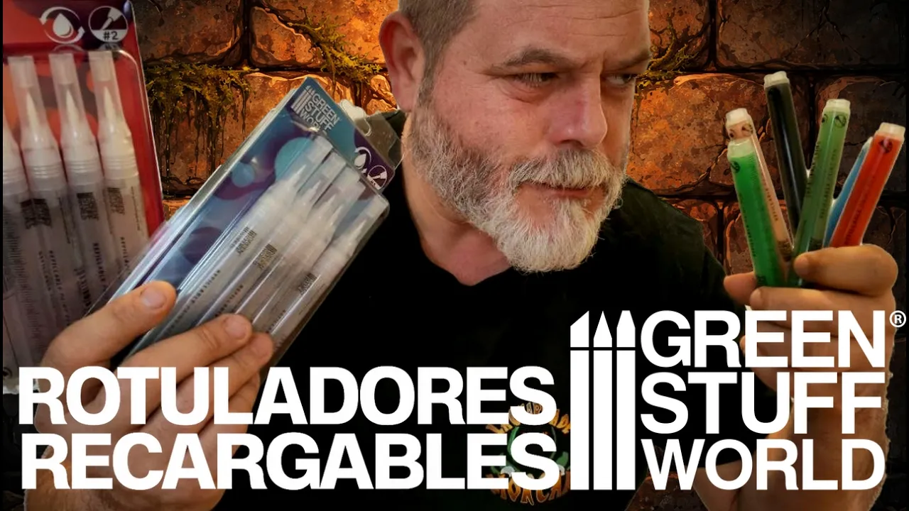ROTULADORES RECARGABLES @greenstuffworld una técnica con la pintura que quieras. #paintingtutorial