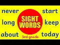 Sight Words for Third Grade - Learn to Read with Dolch High Frequency Common Words 3rd Grade