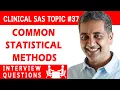 Clinical SAS TOPIC 37 - Common Statistical Methods for Clinical Research
