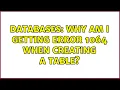 Databases Why am I getting error 1064 when creating a table