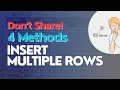 4 Methods to Insert Multiple Rows in SQL Server SQL Tips Tricks