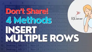 4 Methods to Insert Multiple Rows in SQL Server SQL Tips Tricks