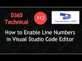 How to Enable Line Numbers in Visual Studio Code Editor