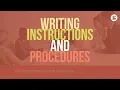 Writing Instructions and Procedures