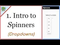 1 Adding Spinners Drop-downs to your app