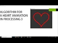 Algorithm for a heart animation in processing 3