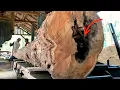 See what happens to hollow logs as they are sawn at the sawmill. 