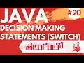 Java In Telugu Decision Making Statements SWITCH CASE