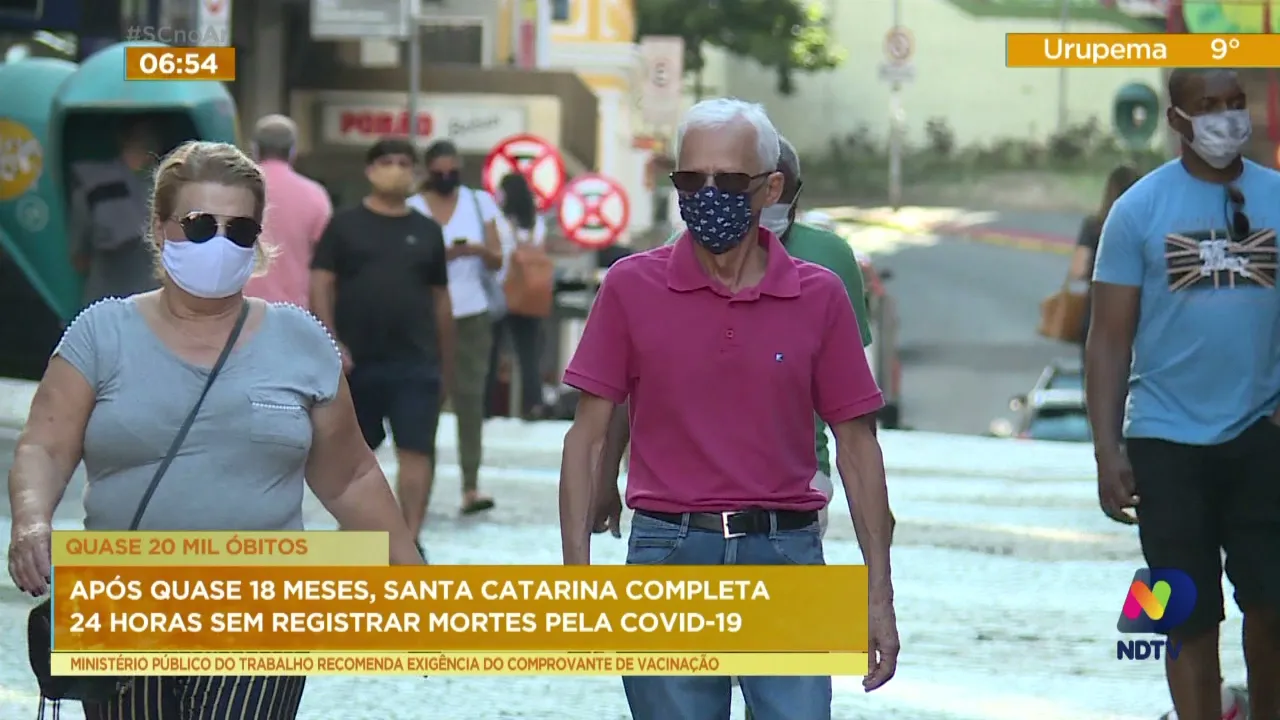 Após quase 18 meses, Santa Catarina completa 24 horas sem registrar mortes pela Covid-19