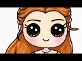Disney Princess Belle Coloring Pages for Kids Learn Colors