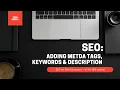 SEO FOR BEGINNERS Adding TITLE and DESCRIPTION Meta Tags into Website 2024 HTML SEO tutorial